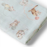 Snuggle Hunny | Organic Muslin Wrap - Kittens