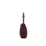 Black Caviar Designs | Fleur Suedette Top Handle Handbag - Burgandy