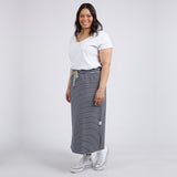 Elm | Travel Skirt - Navy/White Stripe
