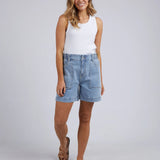 Elm | Atlas Denim Short - Mid Blue Wash