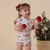 Short Sleeve Bodysuit w/ Frill - Prancer & Friends
