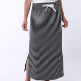 Elm | Travel Skirt - Navy/White Stripe