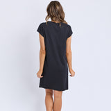 Foxwood | Signature Embroidery Tee Dress - Black
