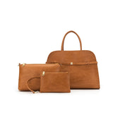 Black Caviar Designs | Jodee 3pc Handbag Tote - Tan