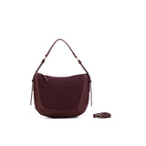 Black Caviar Designs | Fleur Suedette Top Handle Handbag - Burgandy