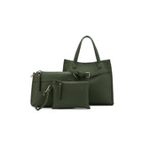 Black Caviar Designs | Kellye 3pc Handbag - Dark Olive