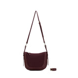 Black Caviar Designs | Fleur Suedette Top Handle Handbag - Burgandy