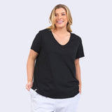 Elm | Pima Vee Tee - Black