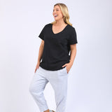 Elm | Pima Vee Tee - Black