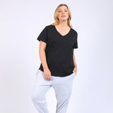 Elm | Pima Vee Tee - Black