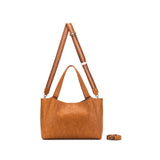 Sylvie Computer Crossbody Tote Bag - Tan