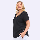 Elm | Pima Vee Tee - Black