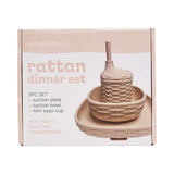 Annabel Trends | Silicone Rattan Dinner Set - Natural