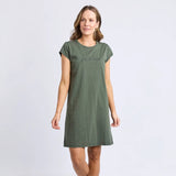 Foxwood | Signature Embroidery Tee Dress - Khaki
