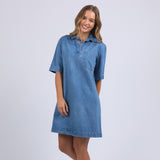 Foxwood | Monte Shirt Dress - Mid Blue