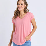 Foxwood | Manly Vee Tee - Rose Pink