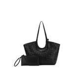 Black Caviar Designs | Solana 2pc Woven Tote - Black