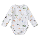 Snuggle Hunny | Long Sleeve Organic Bodysuit - Dog Park