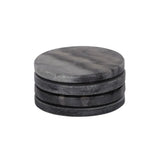 Neo Round Marble Coaster S/4 - Grey