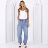 Monaco Jeans | Leo Barrel Jeans - Light Wash Denim