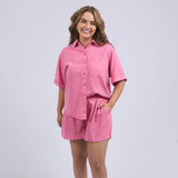 Elm | Bliss Washed Shirt - Chateau Rose
