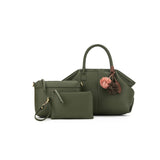 Camryn 3pc Bowler Bag - Dark Olive