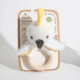Living Textiles | Knitted/Silicone Ring Rattle - Cockatoo