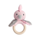 Living Textiles | Knitted/Silicone Ring Rattle - Galah