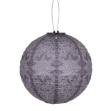 Lumiz | Round 30cm Solar Lantern - Mauve Purple