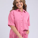 Elm | Bliss Washed Shirt - Chateau Rose