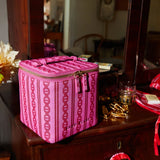 Sage x Clare | Acadia Cosmetic Case - Fuchsia