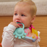 Annabel Trends | Silicone Hand Rattle - Aqua
