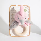 Living Textiles | Knitted/Silicone Ring Rattle - Galah
