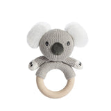 Living Textiles | Knitted/Silicone Ring Rattle - Koala