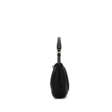 Black Caviar Designs | Fleur Suedette Top Handle Handbag - Black