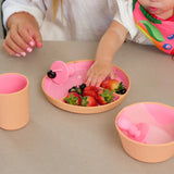 Annabel Trends | Silicone Two Tone Dinner Set - Pink