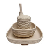 Annabel Trends | Silicone Rattan Dinner Set - Natural