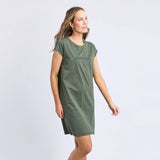 Foxwood | Signature Embroidery Tee Dress - Khaki