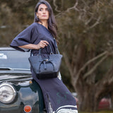 Clementine 2pc Handbag Tote - Black