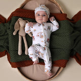 Organic Snugglesuit Convertible Romper - Diggers & Tractors