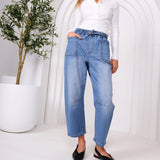 Monaco Jeans | Leo Barrel Jeans - Blue Denim