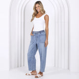 Monaco Jeans | Leo Barrel Jeans - Light Wash Denim