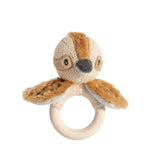 Living Textiles | Knitted/Silicone Ring Rattle - Kookaburra