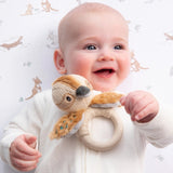 Living Textiles | Knitted/Silicone Ring Rattle - Kookaburra