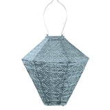 Lumiz | Diamond 28cm Solar Lantern - Grey Blue
