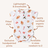 Short Sleeve Bodysuit - Gingerbread