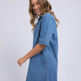 Foxwood | Monte Shirt Dress - Mid Blue