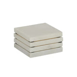 Neo Square Marble Coaster S/4 - White