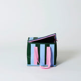 Project Ten | Mini Insulated Tote - Green Blue Stripe