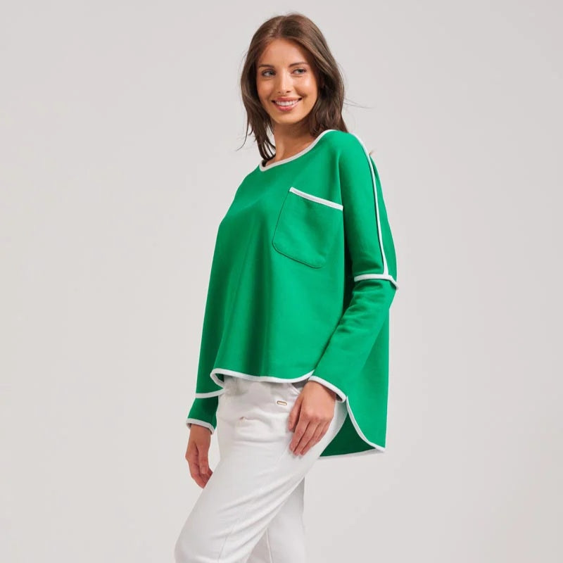 Ringer Sweatshirt - Emerald